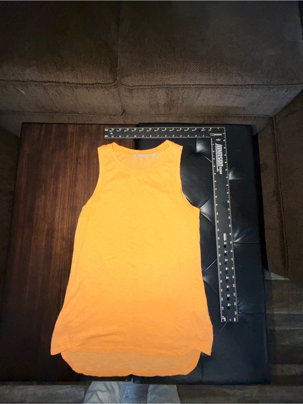 Athleta Orange Crewneck Tank Top